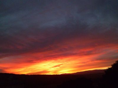 coucher de soleil de la terrasse