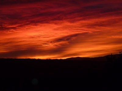 coucher de soleil de la terrasse